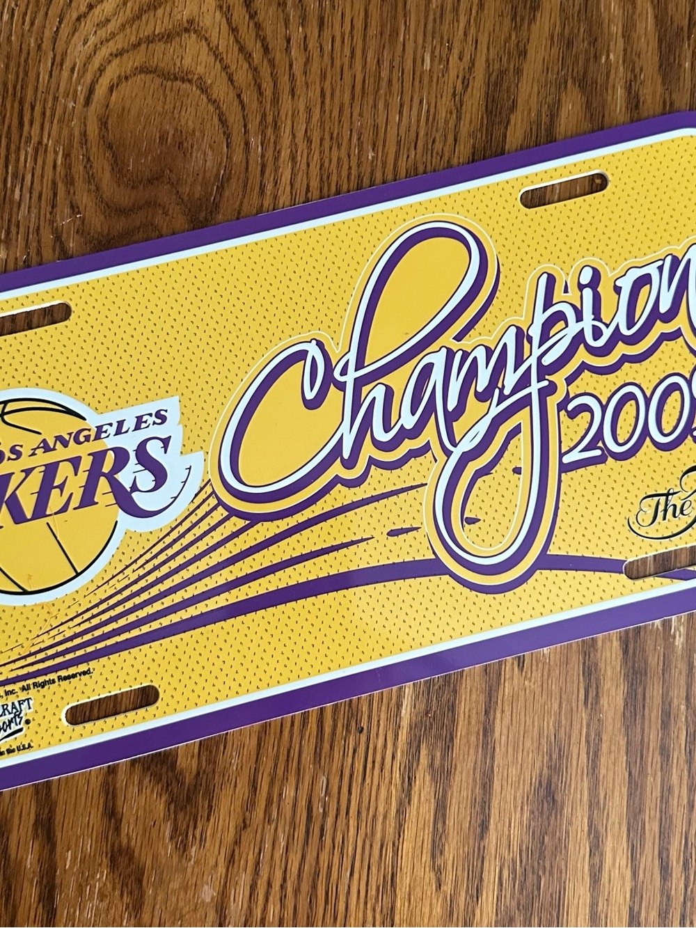 NOS Mint 2009 Los Angeles Lakers NBA Champions  License Plate